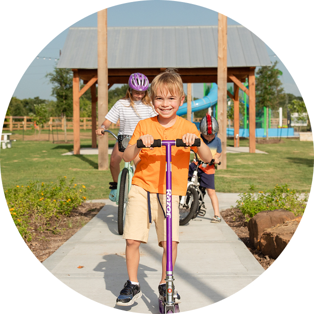Childon scooter at Creekhaven Walking Trails